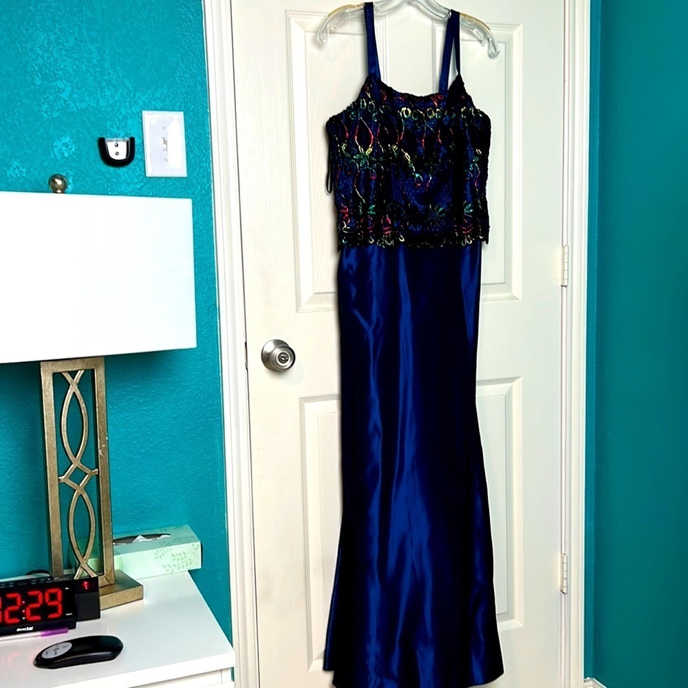 Dalia party dress blue color